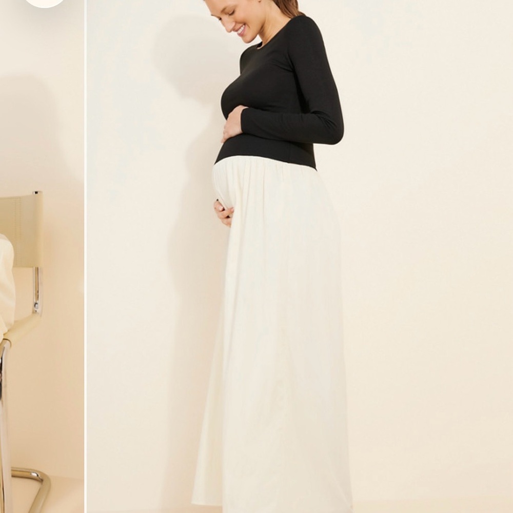 Women's Maternity Rosie Maxi Dress with long sleeves
